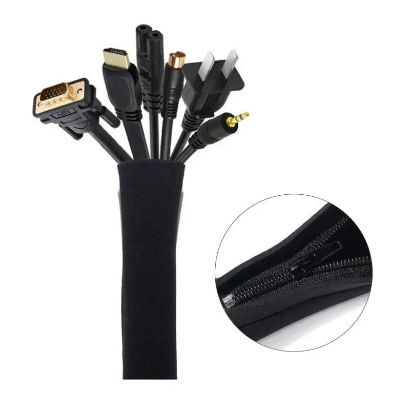 Cable Sleeve Neoprene - Zipper Cable Sleeve Wire Cable Management