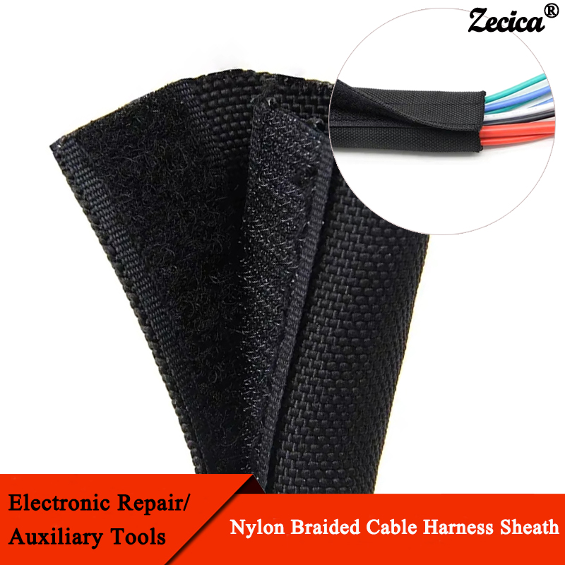 Cable Sleeve Neoprene - 1~10m Self Adhesive PET Braided Sleeve