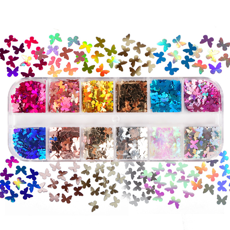 Tech Accessories Usa - Mix Color Fluorescent Butterfly Glitter Eyelash