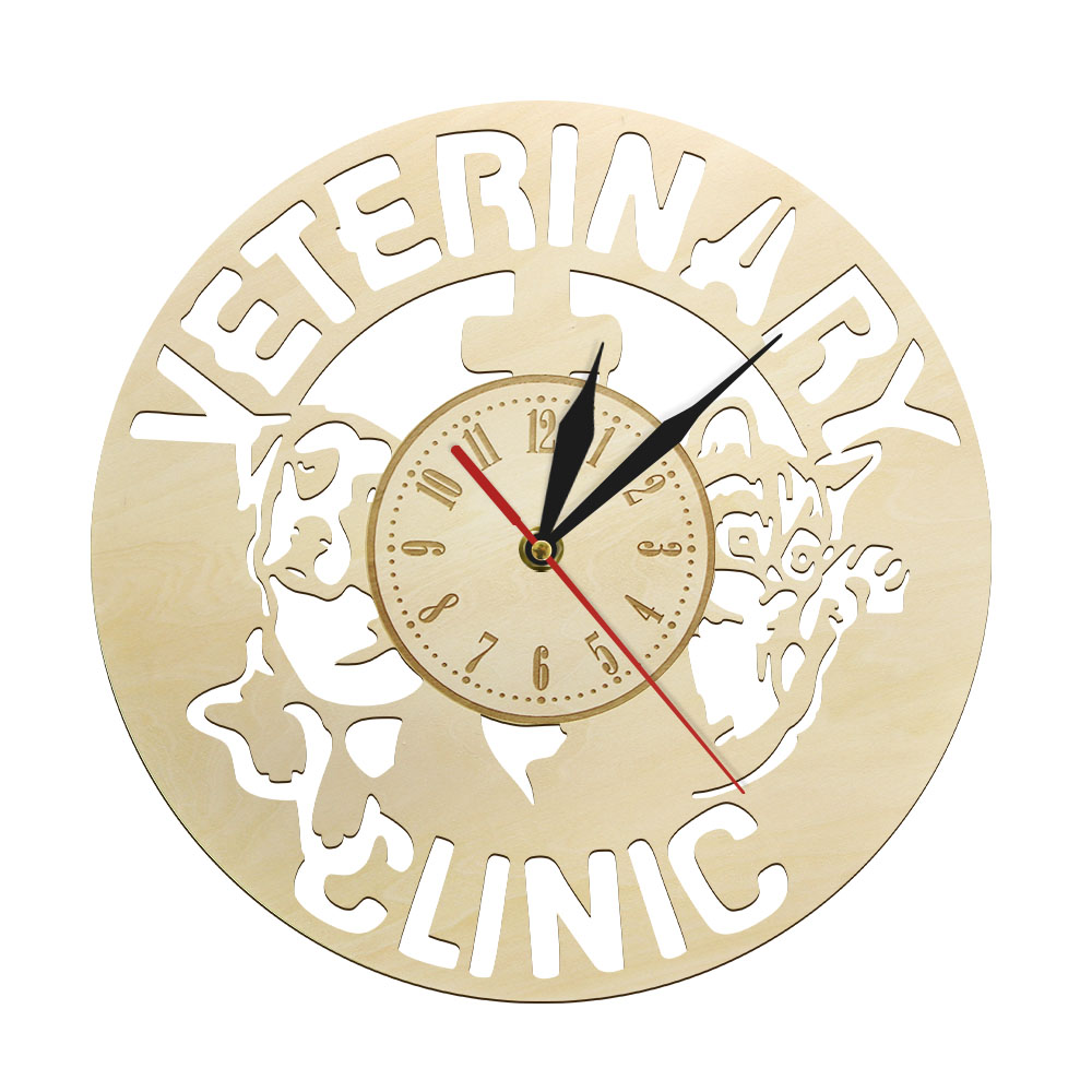Vet Tech Accessories - Veterinary Clinic Accessory Wood Wall Clock