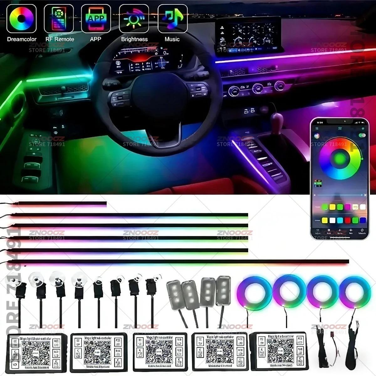 22in1 RGB Car Interior Acrylic - огляд і ціна Tech Accessories Renault