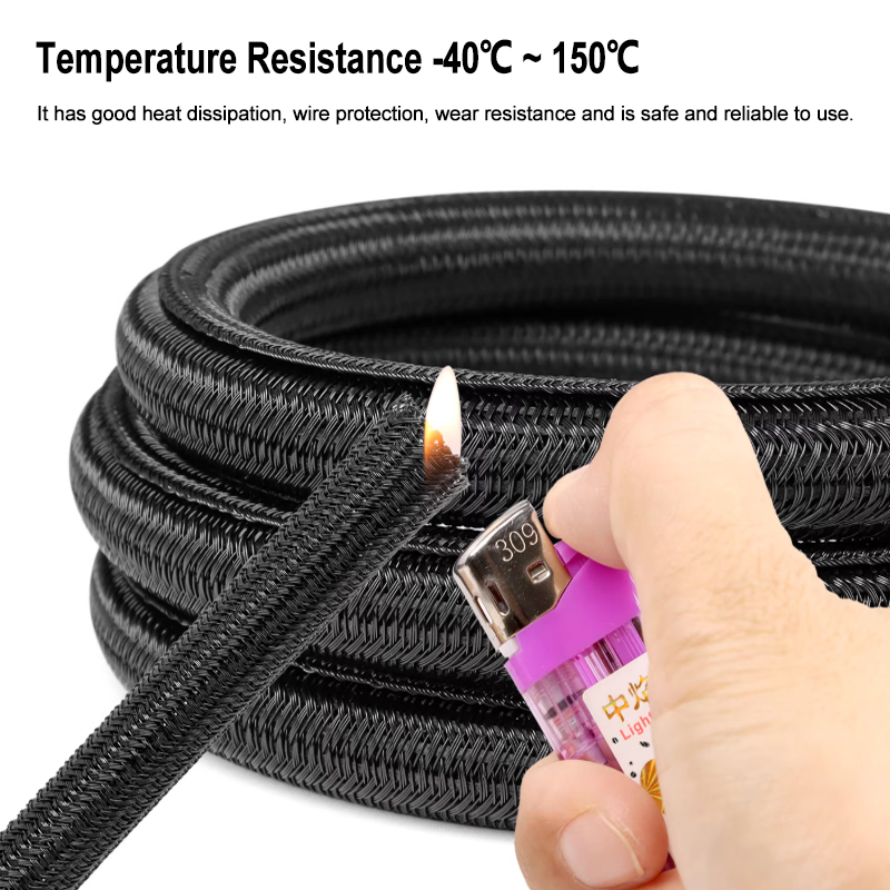 2/10m Black PET Braided Self-C - огляд і ціна Cable Sleeve Neoprene