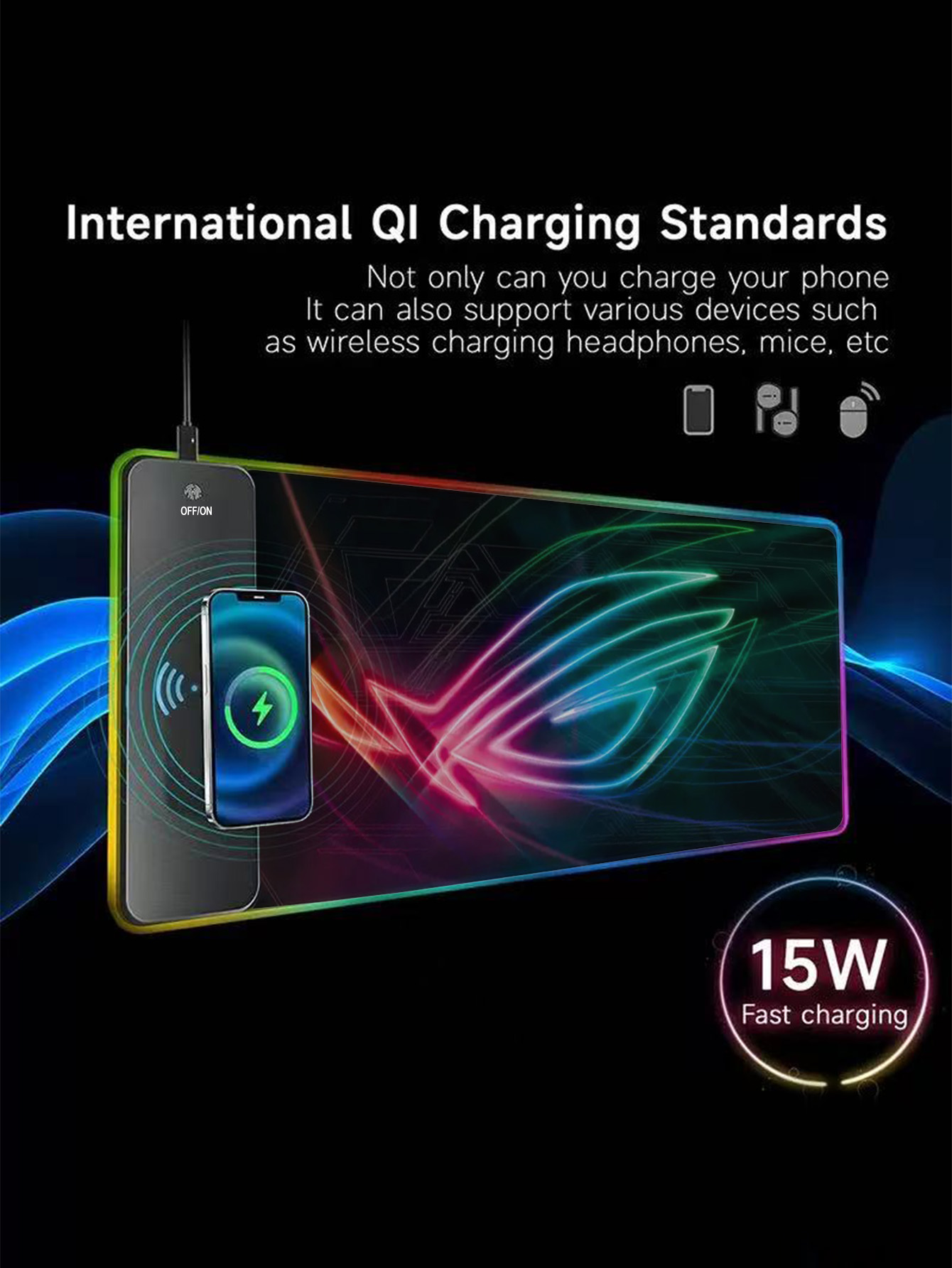 RGB Illuminated Multi-Function - огляд і ціна Mouse Charging Pad