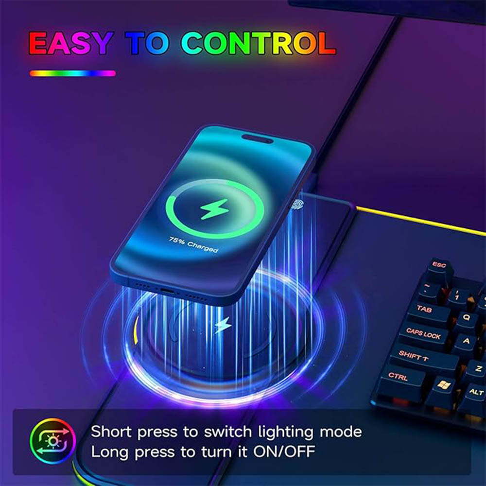 RGB mouse pad with wireless ch - огляд і ціна Mouse Charging Pad