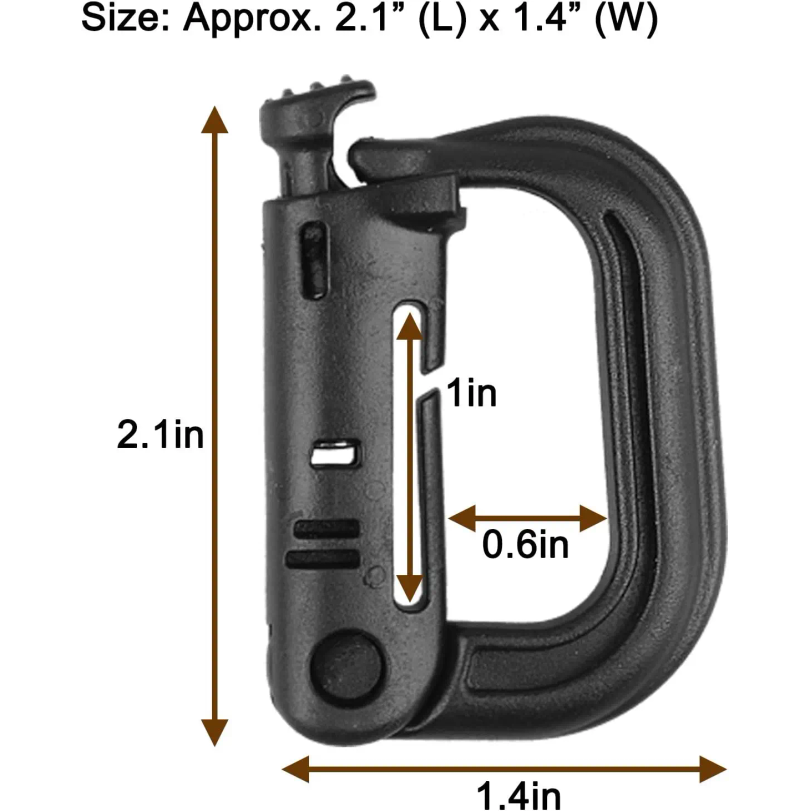 5Pcs Plastic D-Ring Tactical C - огляд і ціна Tech Accessories Pouch