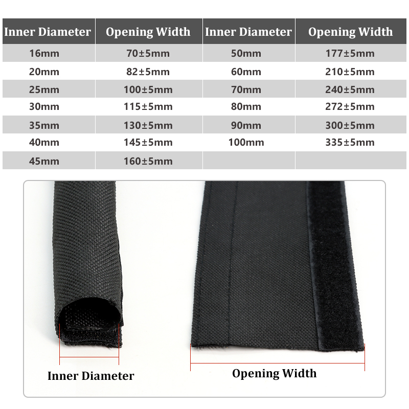 Black ID 16mm - 100mm Cable Sl - огляд і ціна Cable Sleeve Neoprene