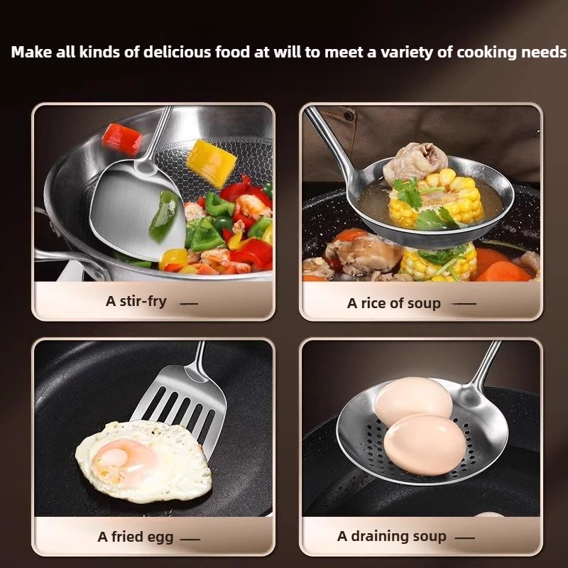Food Stainless Steel Wok Spatu - огляд і ціна Hi Tech Kitchen Accessories